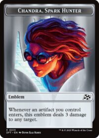 Emblem - Chandra, Spark Hunter // Vehicle Double-Sided Token (Foil) - #13 // 12 - Token - Inglés