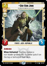 Qui-Gon Jinn - The Negotiations Will Be Short - Legendary (Foil)- 200/264 - Inglés (LoF)