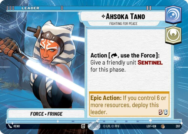 Ahsoka Tano - Fighting For Peace (Hyperspace) - Common - 267 - Inglés (LoF)