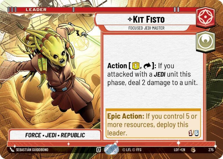Kit Fisto - Focused Jedi Master (Hyperspace) - Rare - 275 - Inglés (LoF)