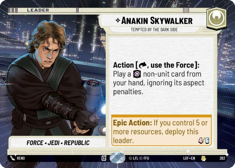 Anakin Skywalker - Tempted by the Dark Side (Hyperspace) - Rare - 282 - Inglés (LoF)