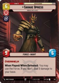 Savage Opress - Imbued With Hate (Hyperspace) - Uncommon - 401 - Inglés (LoF)