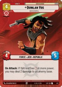 Quinlan Vos - Dark Disciple (Hyperspace) - Uncommon - 427 - Inglés (LoF)