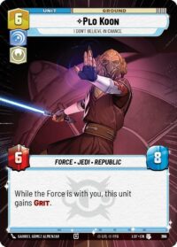 Plo Koon - I Don't Believe in Chance (Hyperspace Foil) - Uncommon - 790 - Inglés (LoF)
