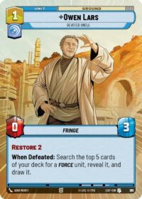Owen Lars - Devoted Uncle (Hyperspace Foil) - Uncommon - 797 - Inglés (LoF)