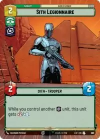 Sith Legionnaire (Hyperspace Foil) - Uncommon - 821 - Inglés (LoF)