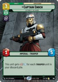 Captain Enoch - Captain of the Guard (Hyperspace Foil) - Rare - 823 - Inglés (LoF)