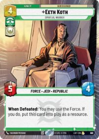 Eeth Koth - Spiritual Warrior (Hyperspace Foil) - Rare - 837 - Inglés (LoF)