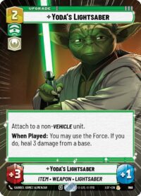 Yoda's Lightsaber (Hyperspace Foil) - Rare - 842 - Inglés (LoF)