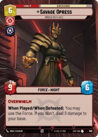 Savage Opress - Imbued With Hate (Hyperspace Foil) - Uncommon - 877 - Inglés (LoF)