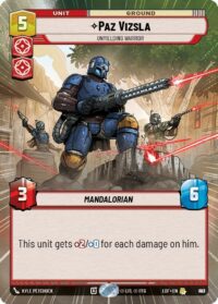 Paz Vizsla - Unyielding Warrior (Hyperspace Foil) - Rare - 893 - Inglés (LoF)