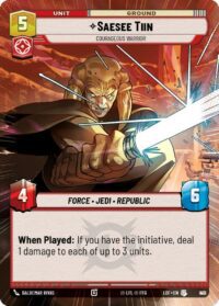 Saesee Tiin - Courageous Warrior (Hyperspace Foil) - Uncommon - 907 - Inglés (LoF)