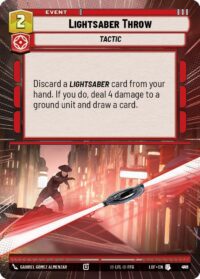 Lightsaber Throw (Hyperspace Foil) - Uncommon - 916 - Inglés (LoF)