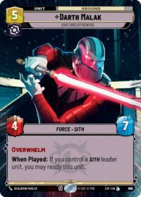 Darth Malak - Covetous Apprentice (Hyperspace Foil) - Legendary - 974 - Inglés (LoF)