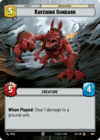 Ravening Gundark (Hyperspace Foil) - Common - 999 - Inglés (LoF)