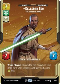 Kelleran Beq - The Sabered Hand (Prestige Foil) - Uncommon - 1086 - Inglés (LoF)