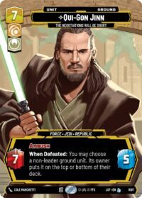 Qui-Gon Jinn - The Negotiations Will Be Short (Prestige Foil) - Legendary - 1097 - Inglés (LoF)