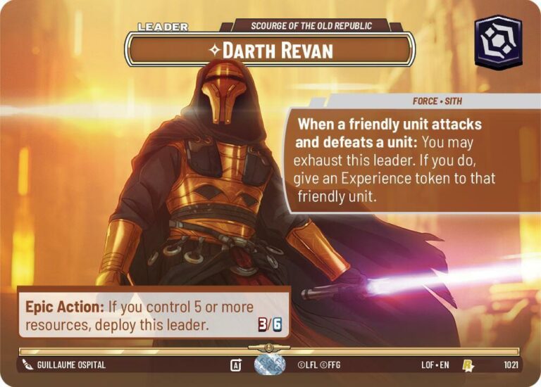 Darth Revan - Scourge of the Old Republic (Showcase) - Rare - 1021 - Inglés (LoF)