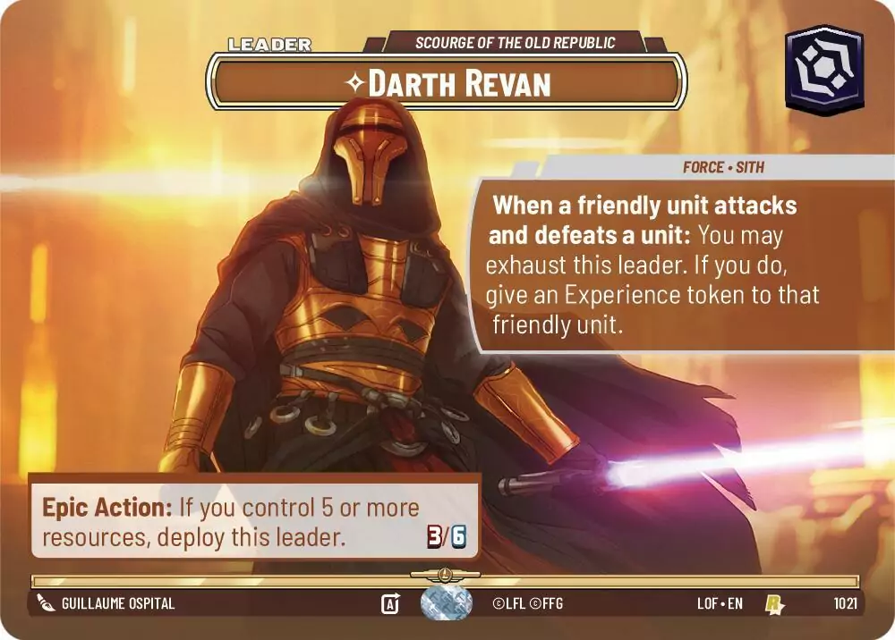 Darth Revan - Scourge of the Old Republic (Showcase) - Rare - 1021 - Inglés (LoF)