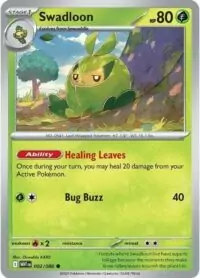 Swadloon (Master Ball Pattern) - 002/086 - Common Reverse Holo White Flare   - Inglés