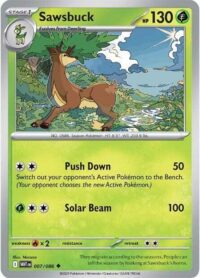 Sawsbuck (Poke Ball Pattern) - 007/086 - Uncommon Reverse Holo White Flare   - Español