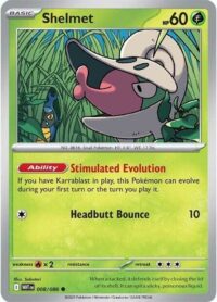 Shelmet (Poke Ball Pattern) - 008/086 - Common Reverse Holo White Flare   - Español