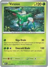 Virizion - 010/086 - Reverse Holo Rare White Flare   - Inglés