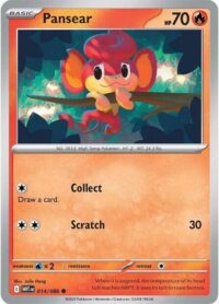 Pansear (Poke Ball Pattern) - 014/086 - Common Reverse Holo White Flare   - Español