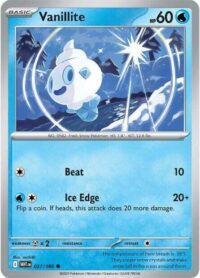 Vanillite (Poke Ball Pattern) - 027/086 - Common Reverse Holo White Flare   - Español