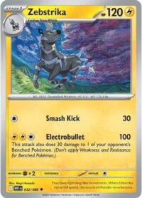 Zebstrika (Poke Ball Pattern) - 032/086 - Uncommon Reverse Holo White Flare   - Español