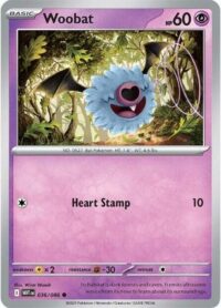 Woobat (Poke Ball Pattern) - 036/086 - Common Reverse Holo White Flare   - Español
