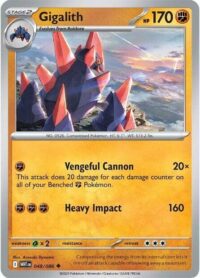 Gigalith (Poke Ball Pattern) - 048/086 - Uncommon Reverse Holo White Flare   - Español
