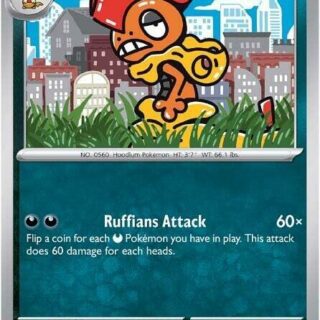 Scrafty - 058/086 - Uncommon Reverse Holo White Flare   - Español