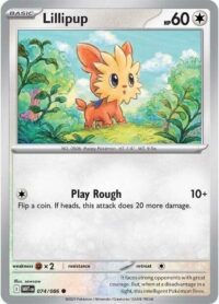 Lillipup (Poke Ball Pattern) - 074/086 - Common Reverse Holo White Flare   - Español