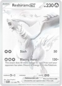 Reshiram ex - 173/086 - Black White Rare White Flare  - Español