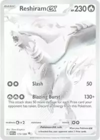 Reshiram ex - 173/086 - Black White Rare White Flare  - Inglés