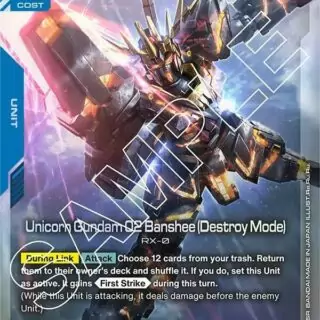 Unicorn Gundam 02 Banshee (Destroy Mode) - GD01-003 - Legend Rare