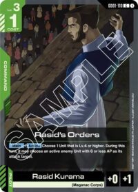 Rasid's Orders - GD01-110 - Common