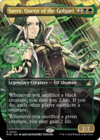 Savra, Queen of the Golgari (Anime Borderless) - #440 - Rare  - Español