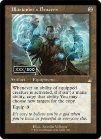 Illusionist's Bracers (Retro Frame) (Serial Numbered) (Foil) - #392 - Rare  - Español