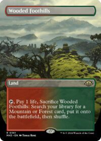 Wooded Foothills (Borderless) (Foil) - #361 - Rare - Inglés