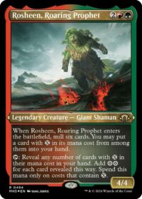 Rosheen, Roaring Prophet (Foil Etched) - #494 - Rare - Inglés