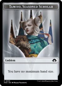 Emblem - Tamiyo, Seasoned Scholar // Energy Reserve Double-Sided Token - #35 // 36 - Token - Inglés