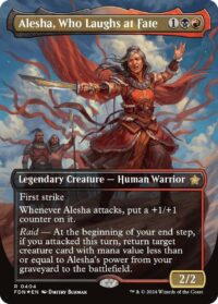 Alesha, Who Laughs at Fate (Borderless) (Mana Foil) - #404 - Rare - Inglés