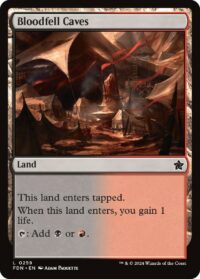 Bloodfell Caves (Foil) - #259 - Land - Inglés