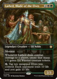 Lathril, Blade of the Elves (Borderless) (Foil) - #349 - Rare - Inglés