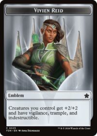 Emblem - Vivien Reid // Elf Warrior Double-Sided Token (Foil) - #25 // 19 - Token - Inglés