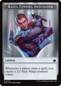 Emblem - Kaito, Cunning Infiltrator // Ninja Doubled-Sided Token (Foil) - #24 // 12 - Token - Inglés