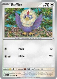 Rufflet (Poke Ball Pattern) - 077/086 - Common Reverse Holo Black Bolt - Español