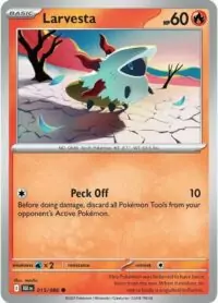 Larvesta - 015/086 - Common Reverse Holo Black Bolt - Inglés